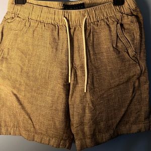 Abercrombie & Fitch Brown Linen Blend Pull on Shorts